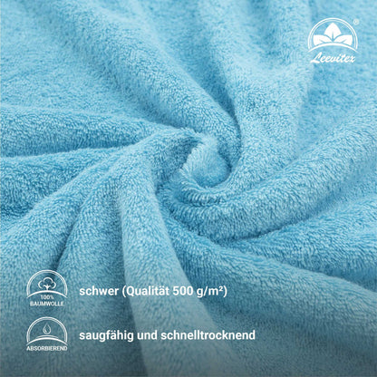 Duschtücher im 2er Set – 100% Baumwolle, 70 x 140 cm, weich und saugfähig