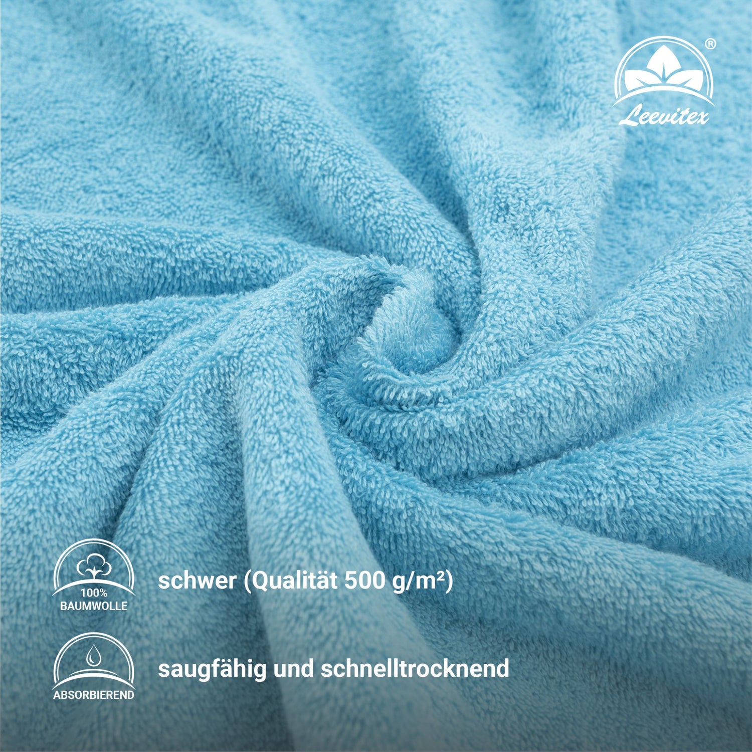 Saunatücher aus 100% Baumwolle im 1er Set – 80 x 200 cm, weich und saugfähig