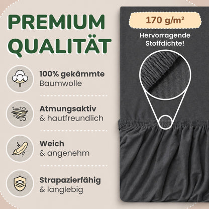 Kinder Spannbettlaken 70 x 140 cm von Leevitex im 1er Pack – 100% Jersey-Baumwolle,