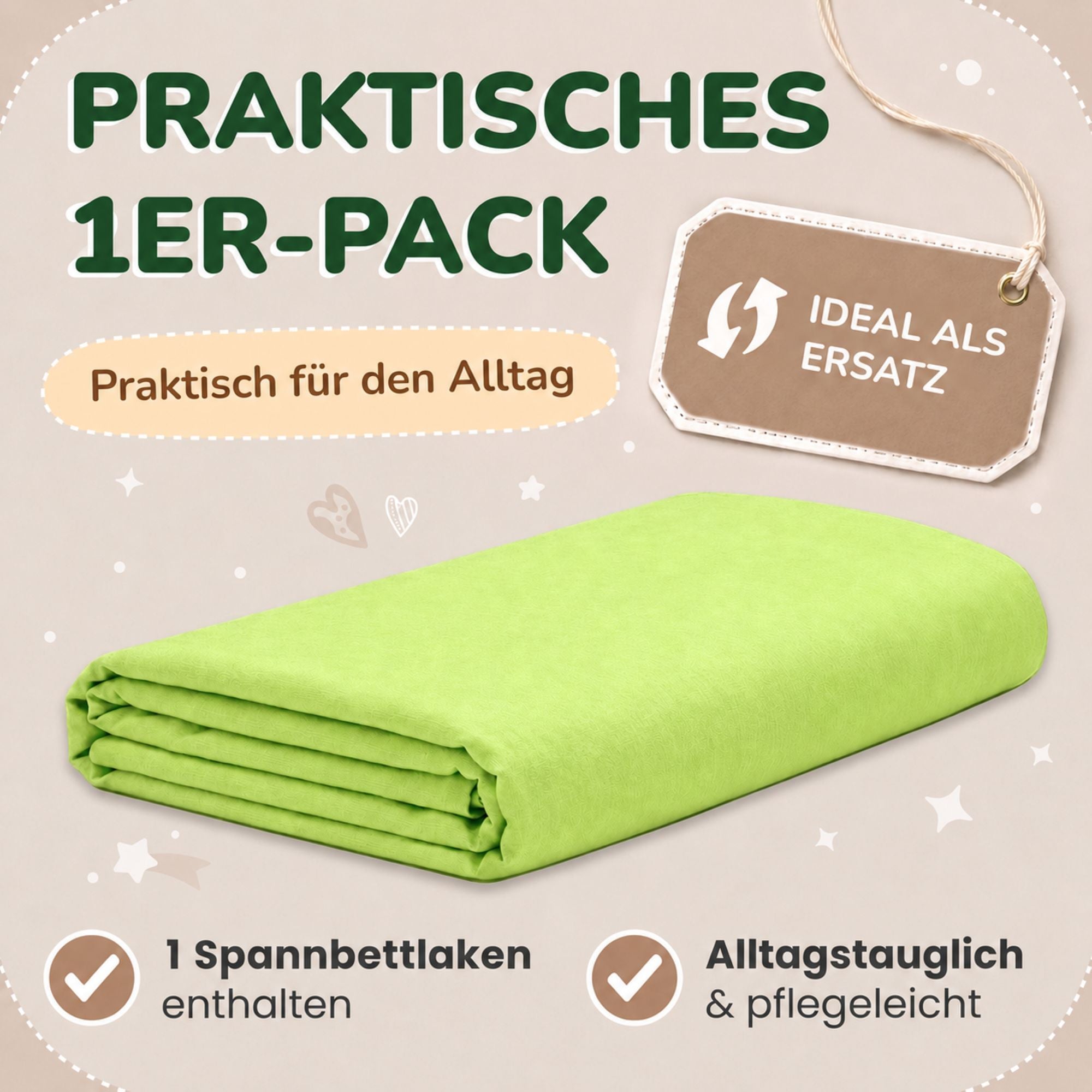 Kinder Spannbettlaken 70 x 140 cm von Leevitex im 1er Pack – 100% Jersey-Baumwolle,