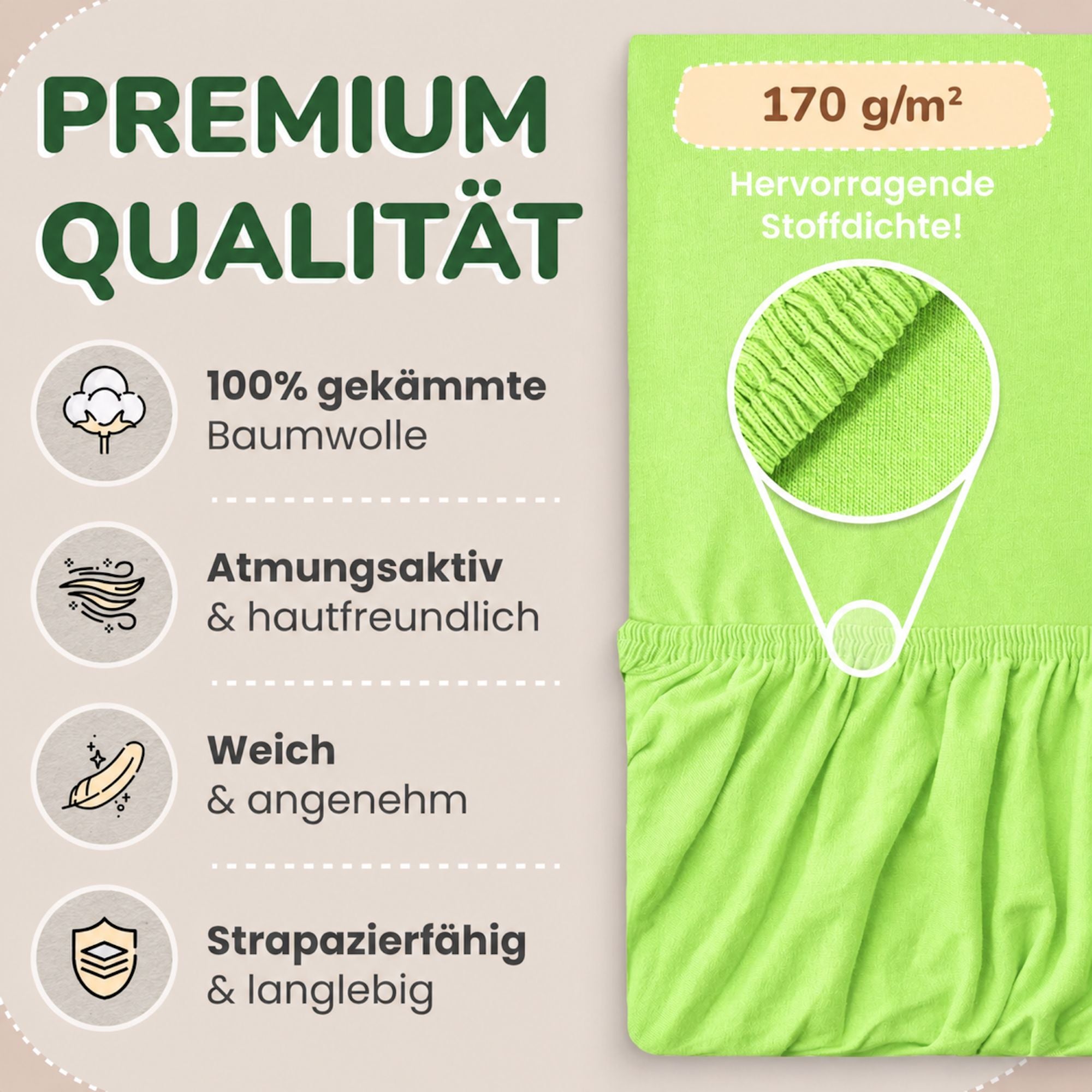 Kinder Spannbettlaken 70 x 140 cm von Leevitex im 1er Pack – 100% Jersey-Baumwolle,