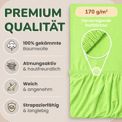 Kinder Spannbettlaken 70 x 140 cm von Leevitex im 1er Pack – 100% Jersey-Baumwolle,