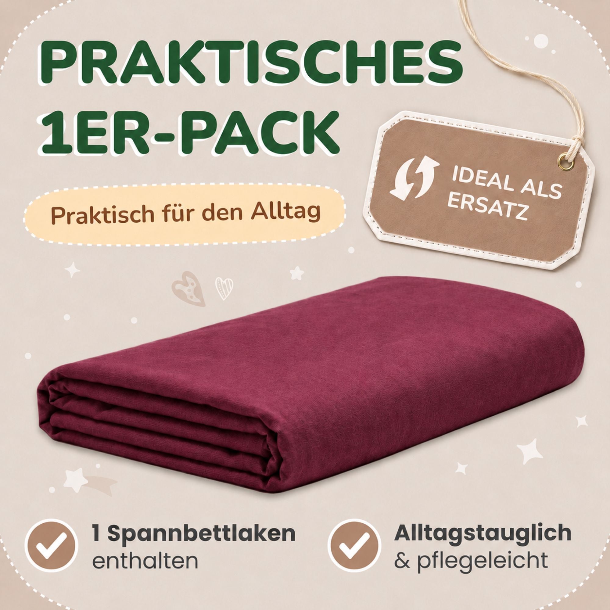 Kinder Spannbettlaken 70 x 140 cm von Leevitex im 1er Pack – 100% Jersey-Baumwolle,