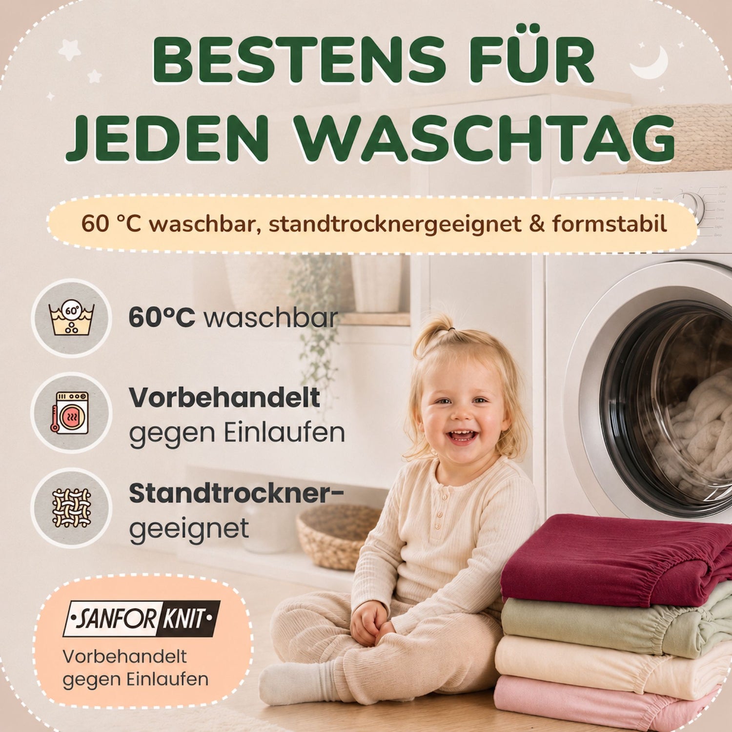 Kinderspannbettlaken von Leevitex im 2er Pack – 100% Jersey-Baumwolle, 70 x 140 cm