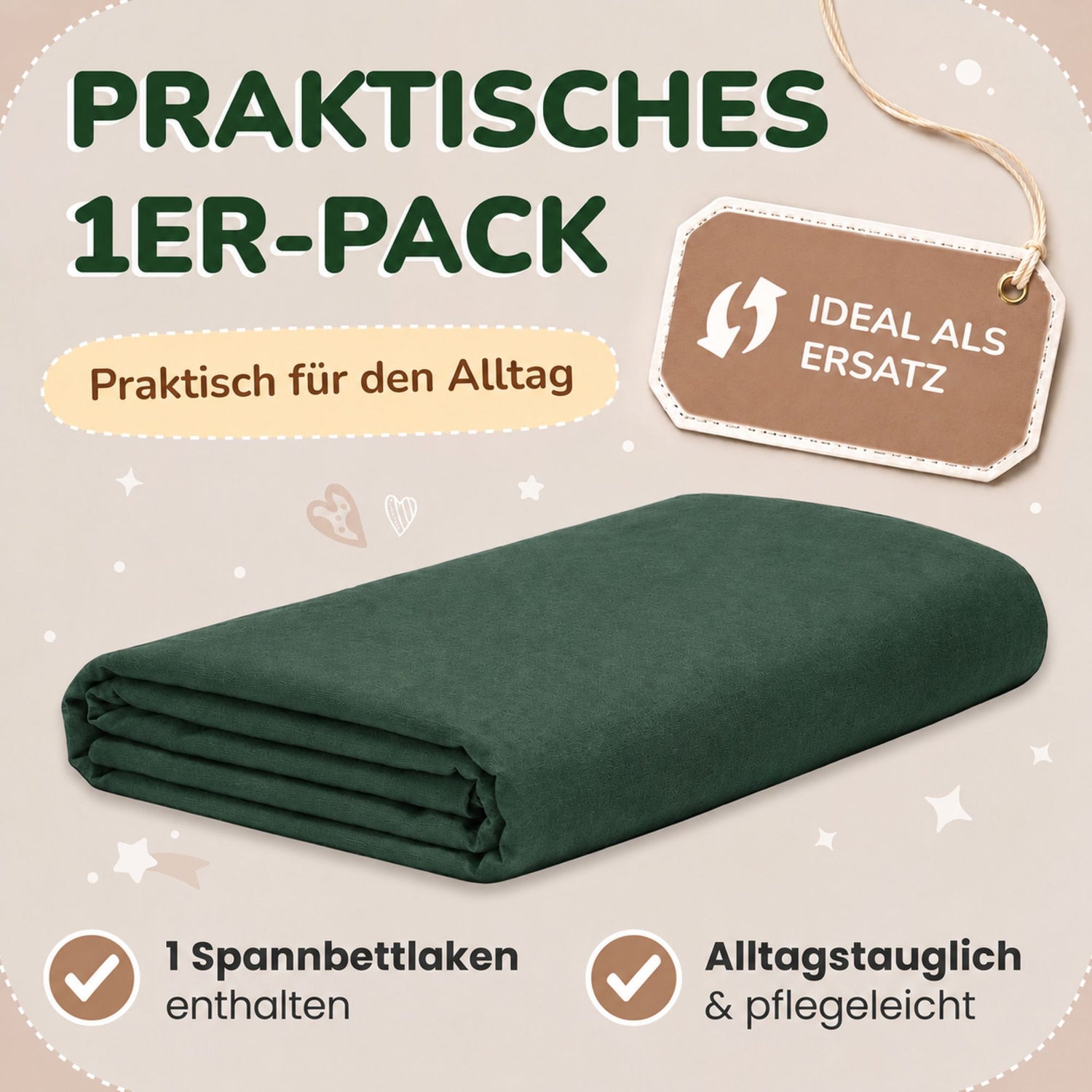 Kinder Spannbettlaken 70 x 140 cm von Leevitex im 1er Pack – 100% Jersey-Baumwolle,
