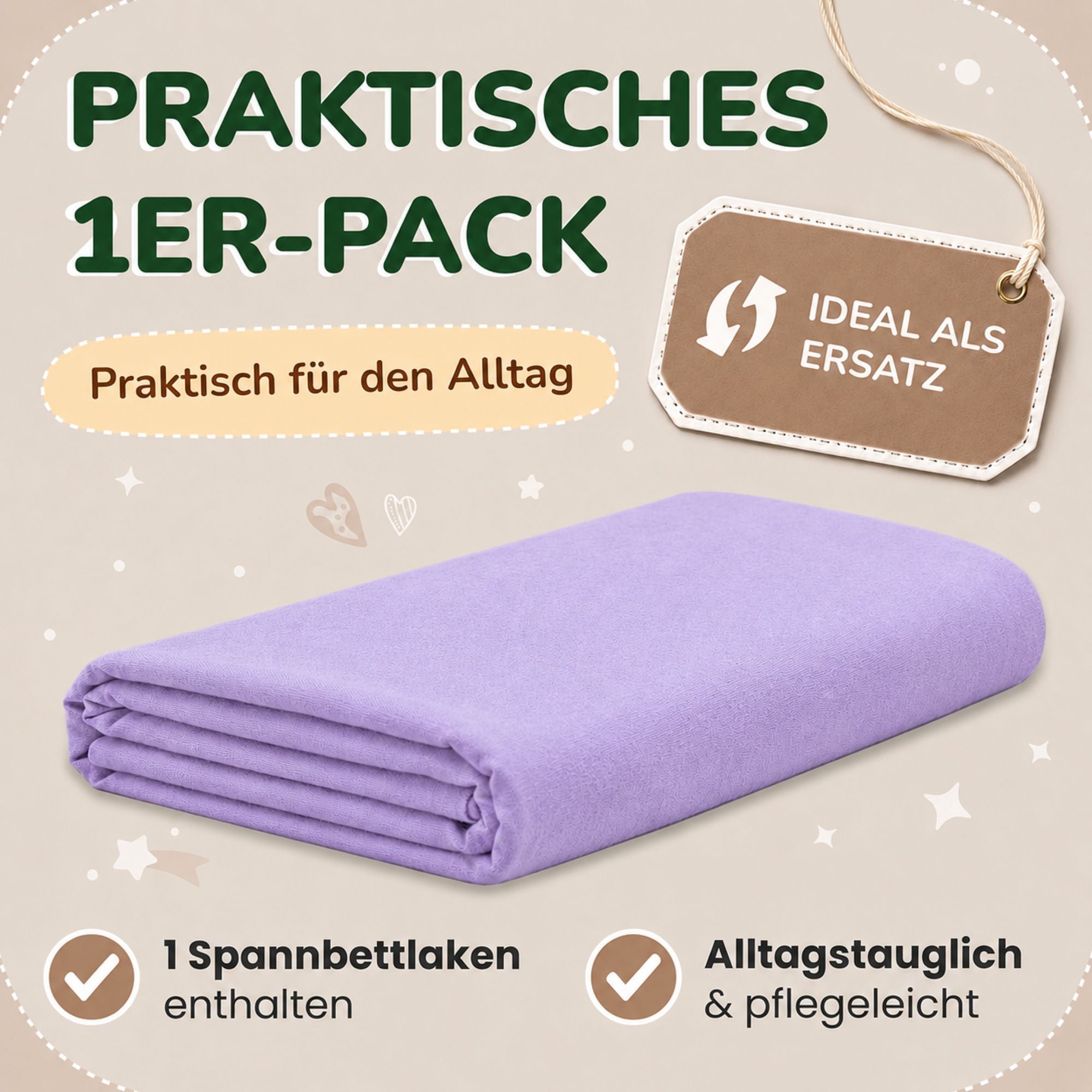 Kinder Spannbettlaken 70 x 140 cm von Leevitex im 1er Pack – 100% Jersey-Baumwolle,