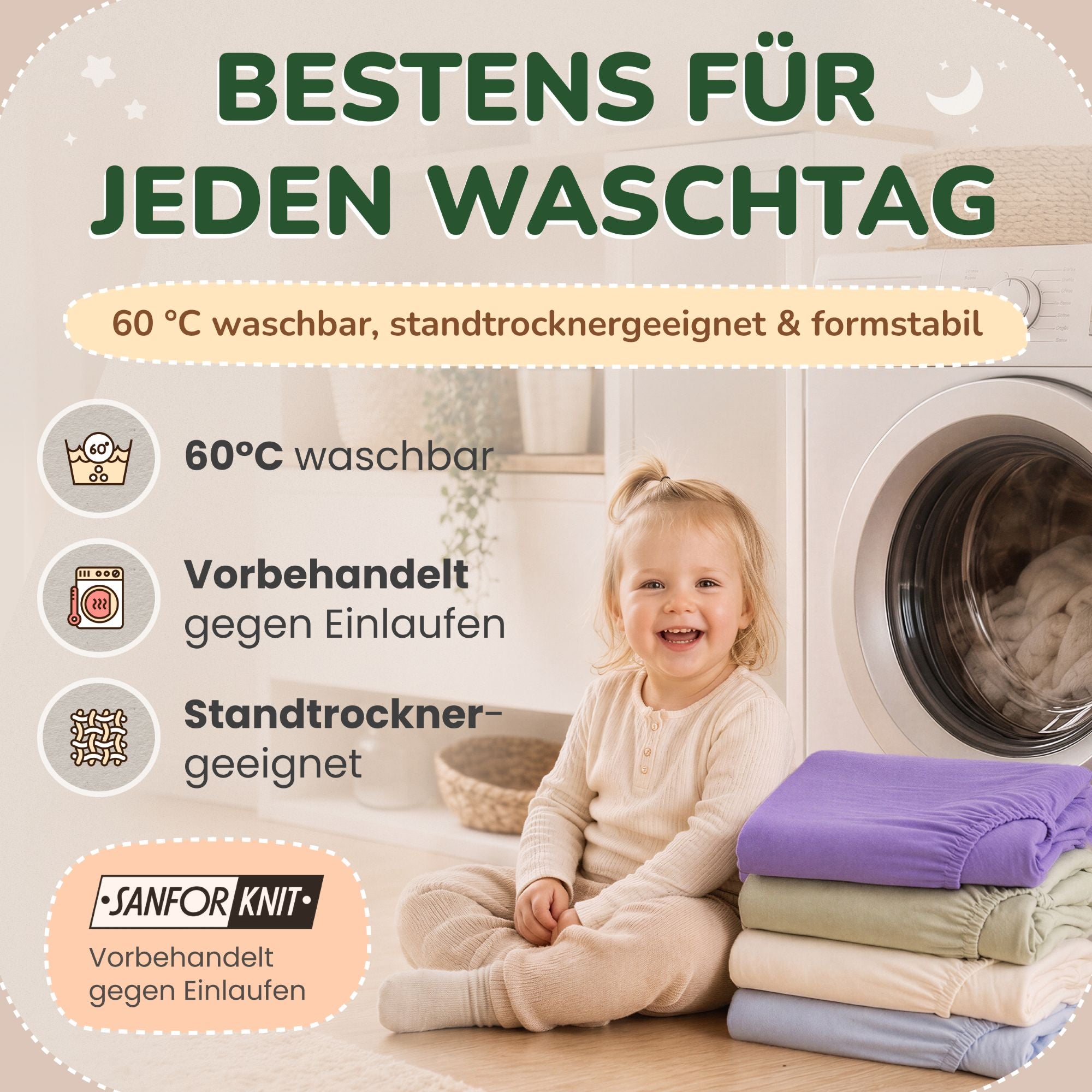 Kinderspannbettlaken von Leevitex im 2er Pack – 100% Jersey-Baumwolle, 70 x 140 cm
