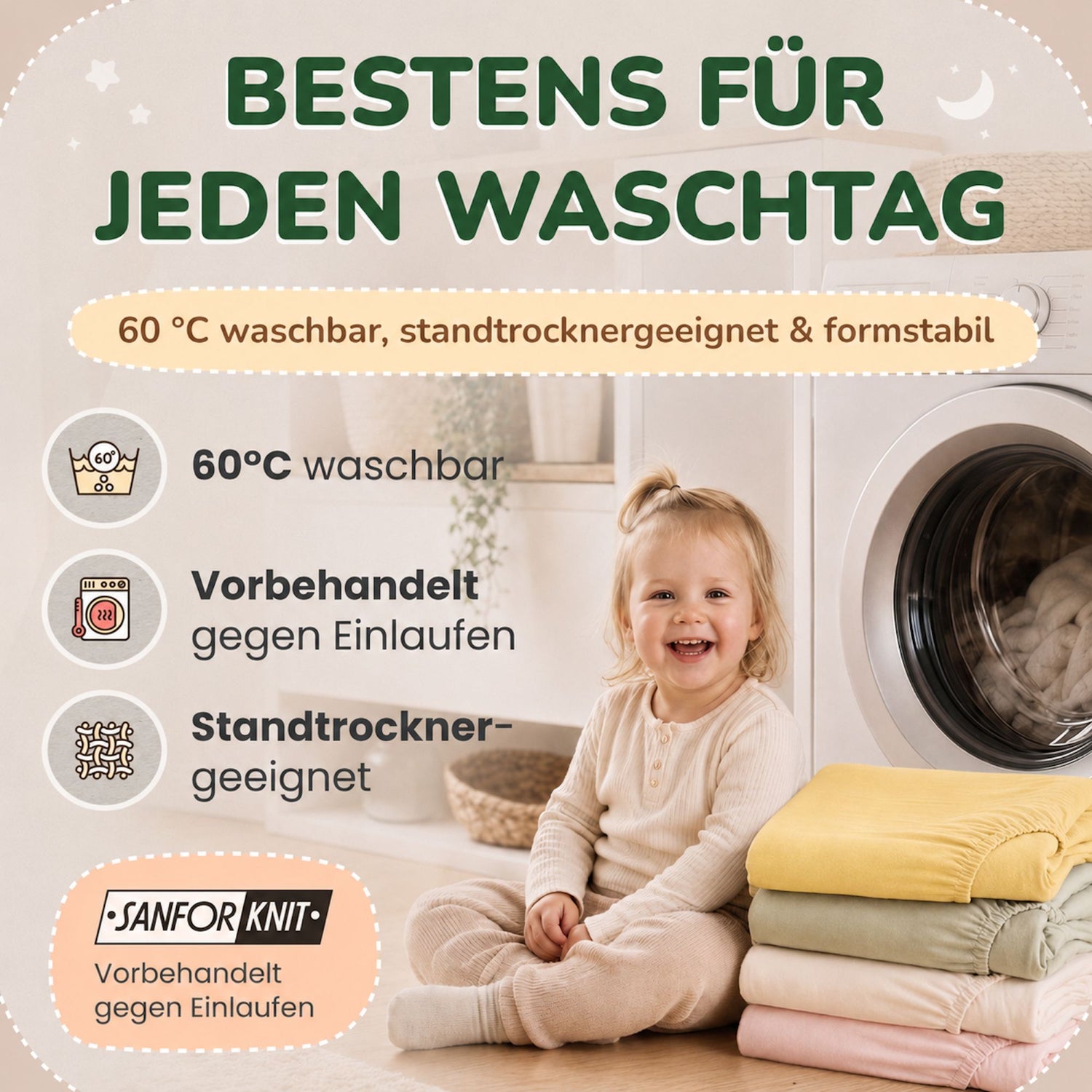 Kinderspannbettlaken von Leevitex im 2er Pack – 100% Jersey-Baumwolle, 70 x 140 cm