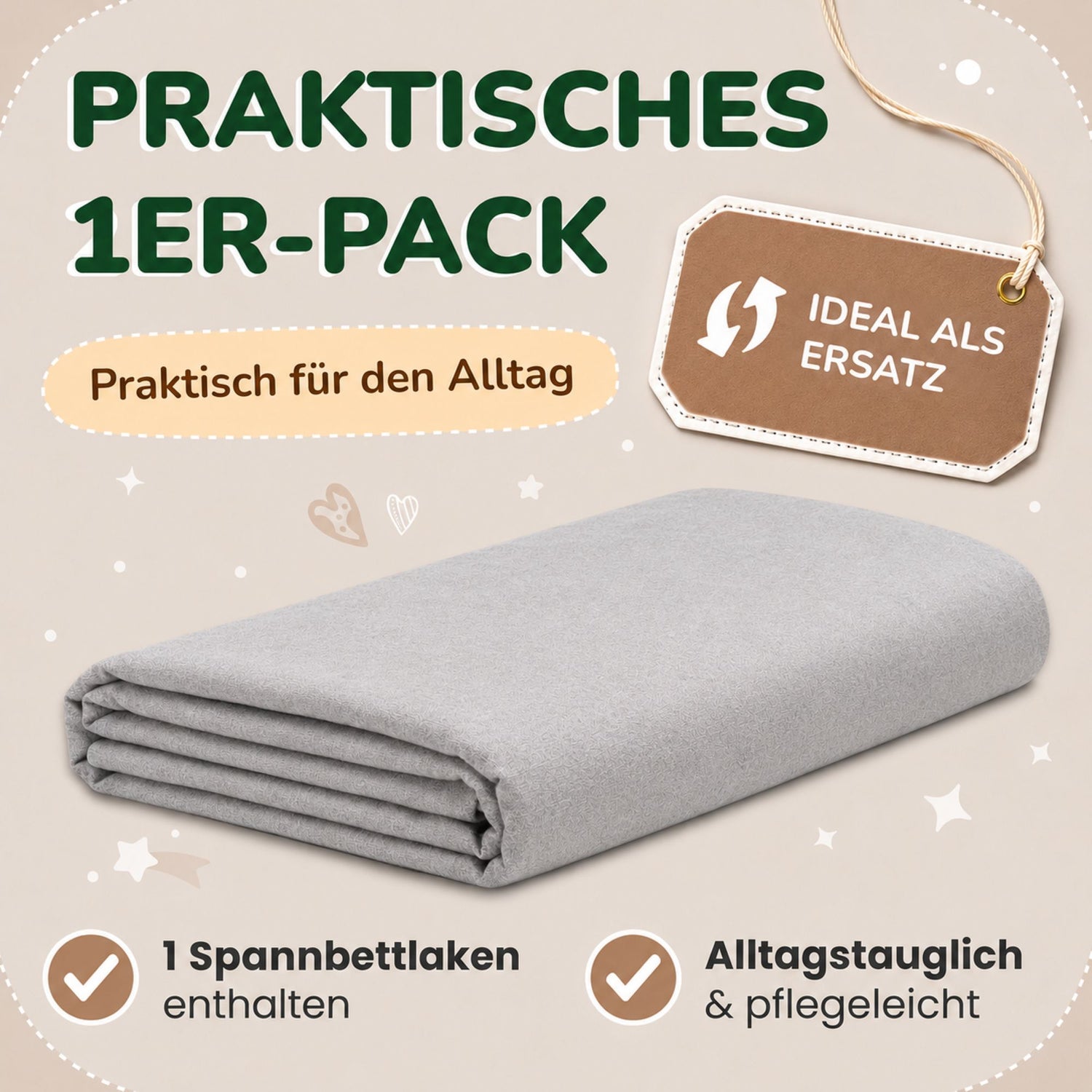 Kinder Spannbettlaken 70 x 140 cm von Leevitex im 1er Pack – 100% Jersey-Baumwolle,