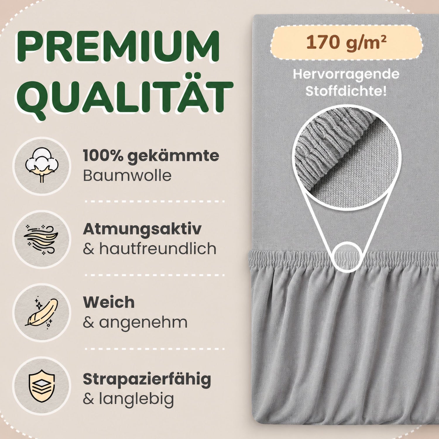 Kinderspannbettlaken von Leevitex im 2er Pack – 100% Jersey-Baumwolle, 70 x 140 cm