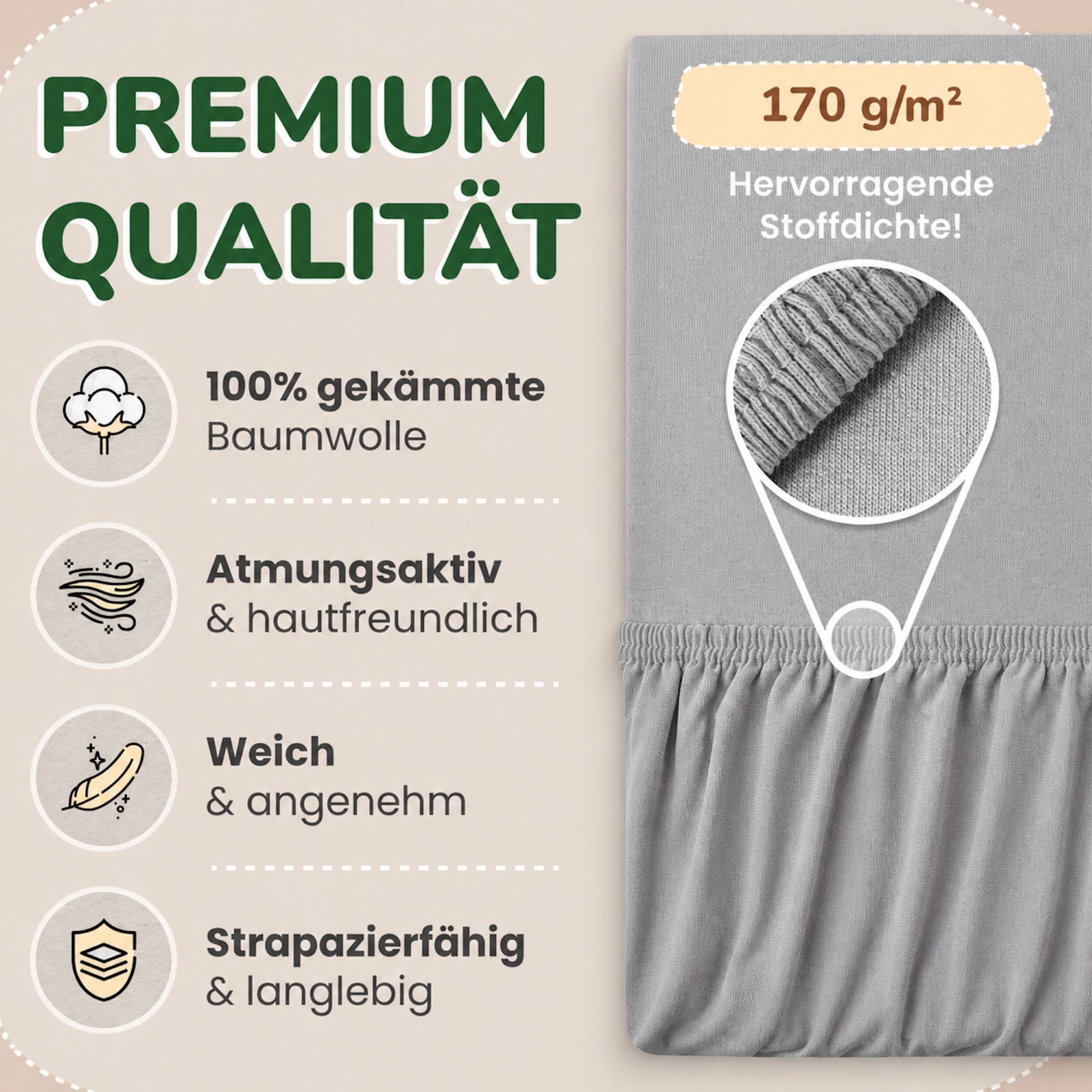 Kinderspannbettlaken von Leevitex im 2er Pack – 100% Jersey-Baumwolle, 70 x 140 cm