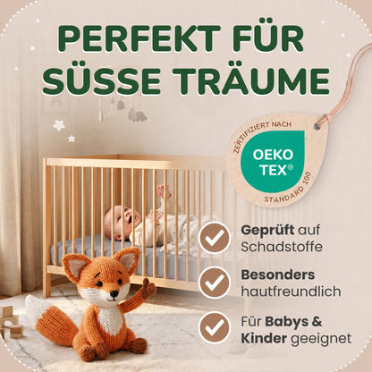 Kinderspannbettlaken von Leevitex im 2er Pack – 100% Jersey-Baumwolle, 70 x 140 cm