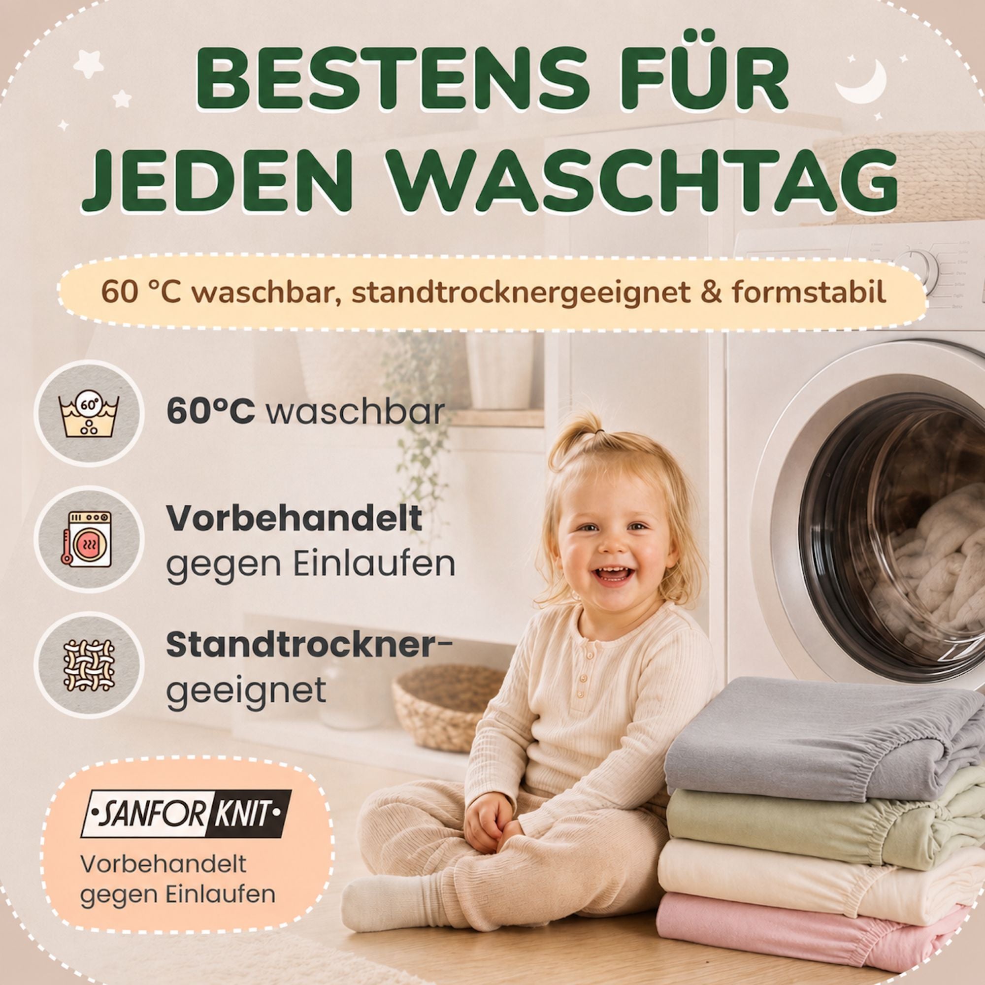 Kinderspannbettlaken von Leevitex im 2er Pack – 100% Jersey-Baumwolle, 70 x 140 cm