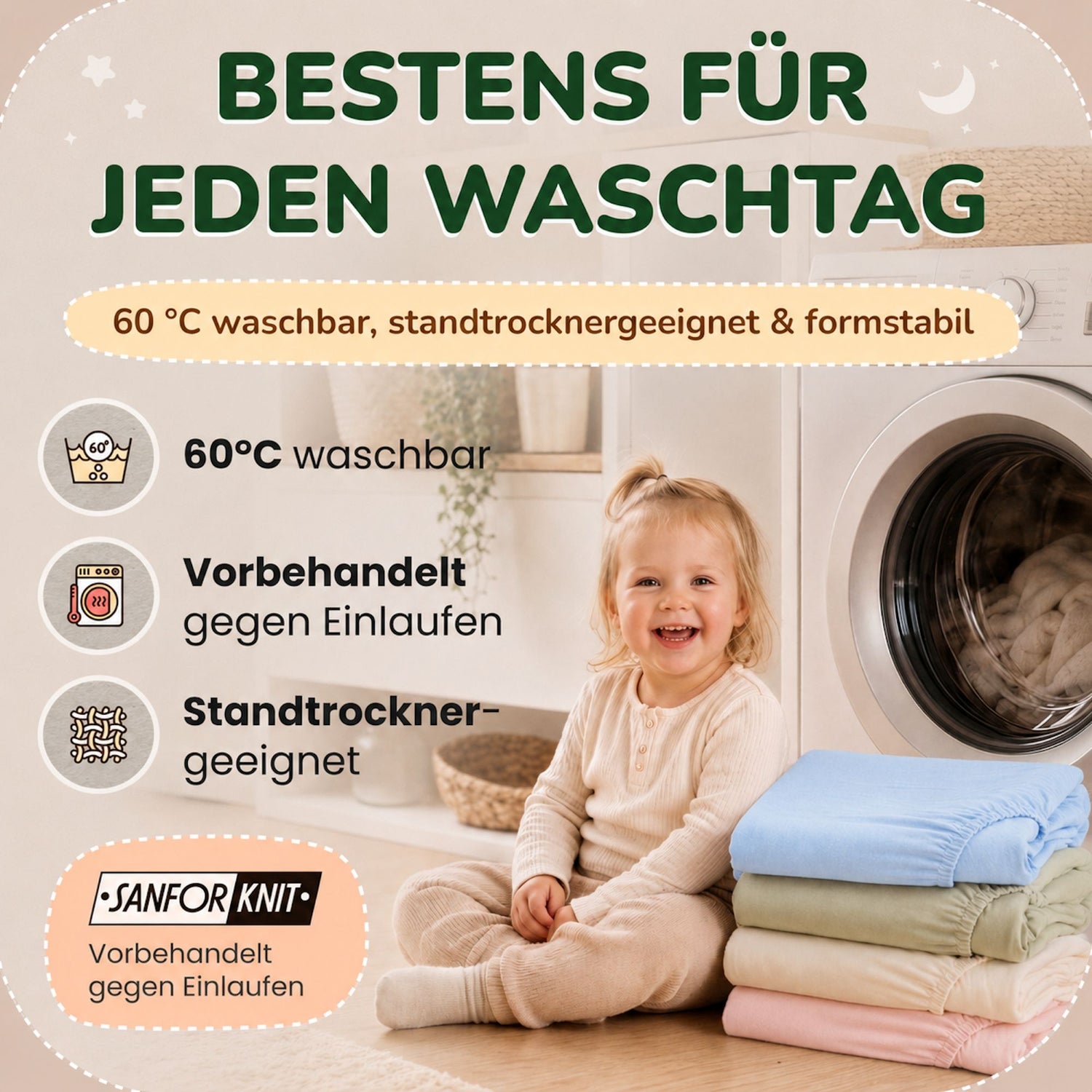 Kinderspannbettlaken von Leevitex im 2er Pack – 100% Jersey-Baumwolle, 70 x 140 cm