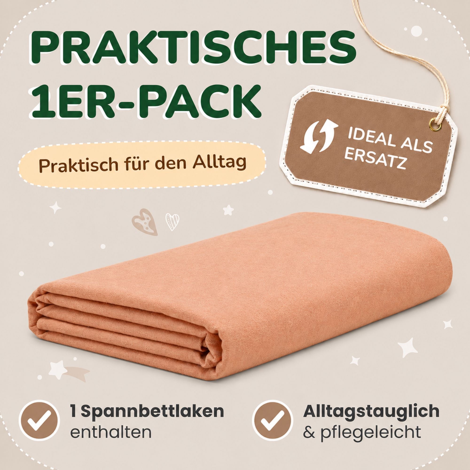 Kinder Spannbettlaken 70 x 140 cm von Leevitex im 1er Pack – 100% Jersey-Baumwolle,