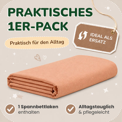 Kinder Spannbettlaken 70 x 140 cm von Leevitex im 1er Pack – 100% Jersey-Baumwolle,