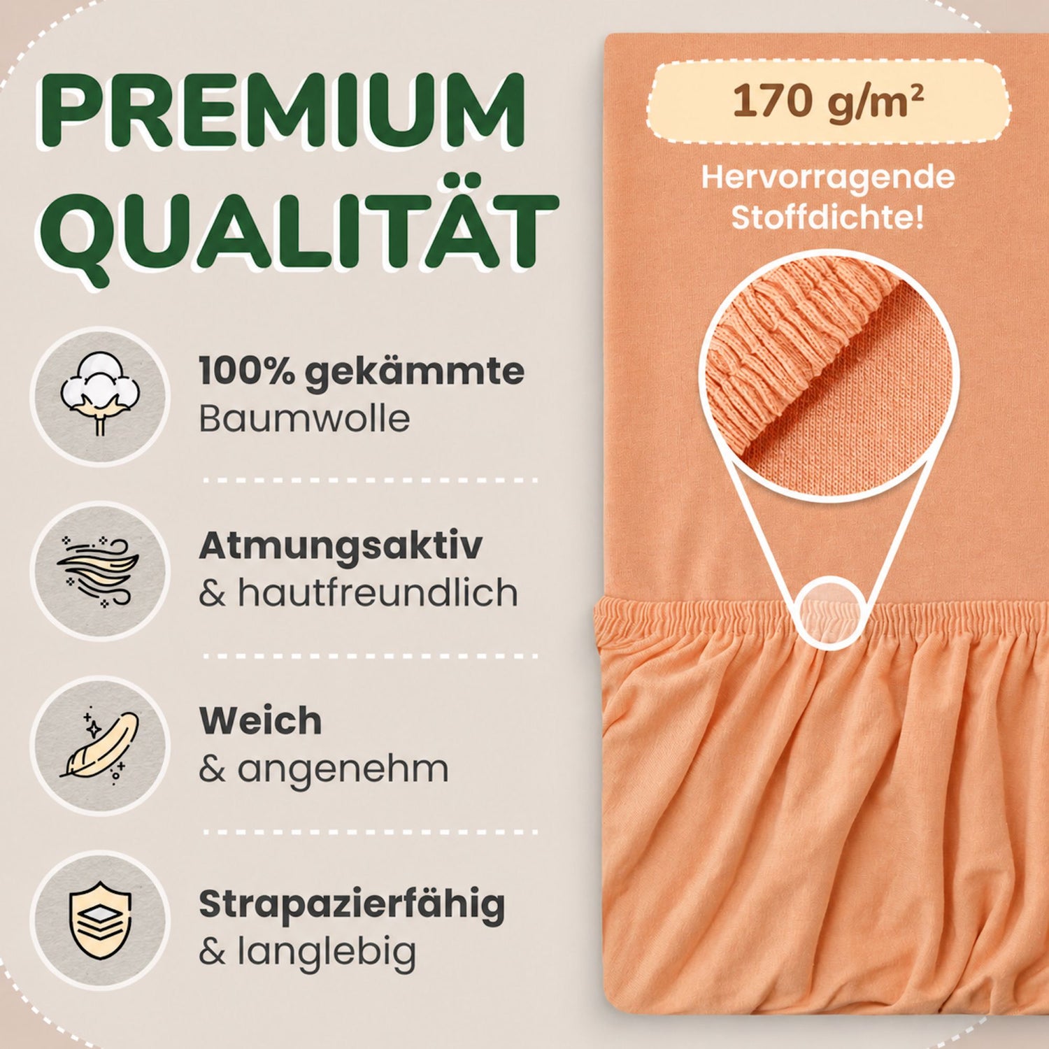 Kinderspannbettlaken von Leevitex im 2er Pack – 100% Jersey-Baumwolle, 70 x 140 cm