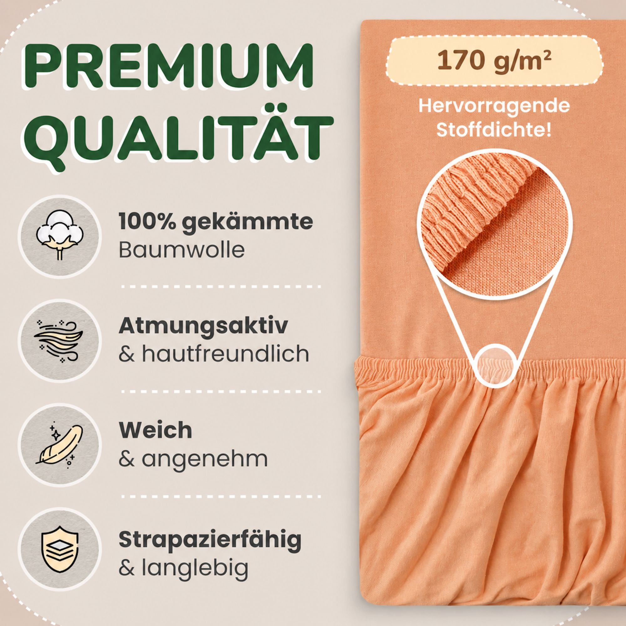 Kinderspannbettlaken von Leevitex im 2er Pack – 100% Jersey-Baumwolle, 70 x 140 cm