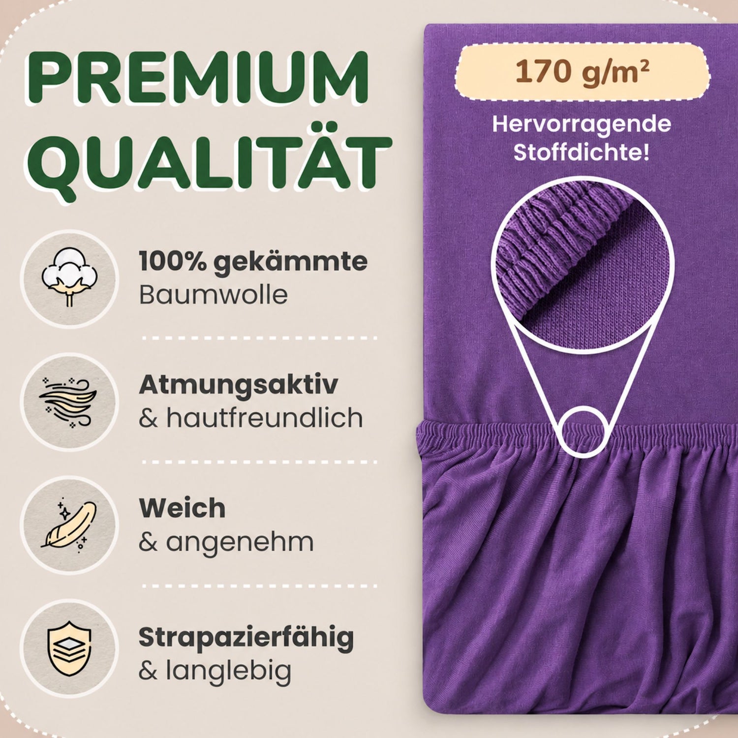 Kinderspannbettlaken von Leevitex im 2er Pack – 100% Jersey-Baumwolle, 70 x 140 cm