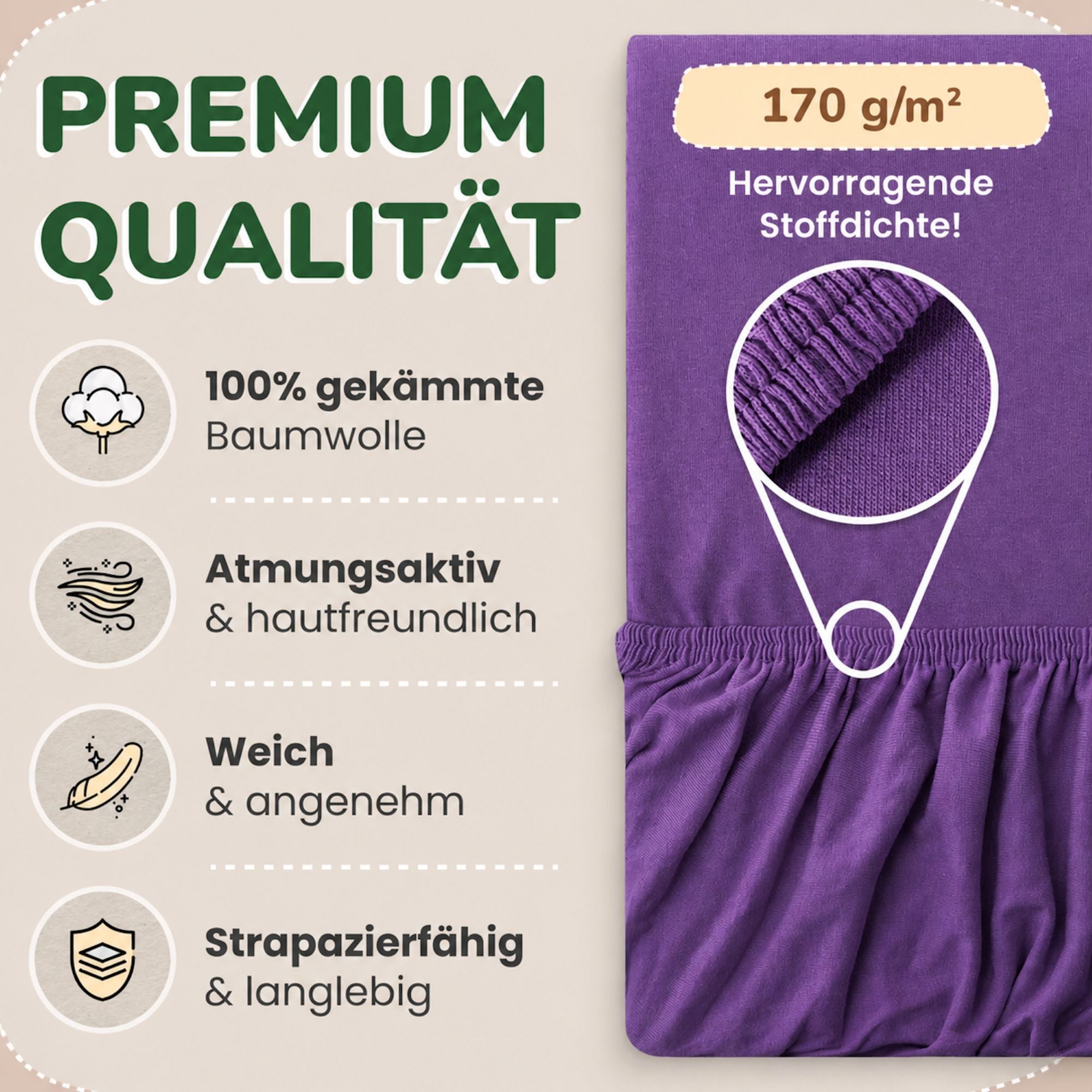Kinderspannbettlaken von Leevitex im 2er Pack – 100% Jersey-Baumwolle, 70 x 140 cm