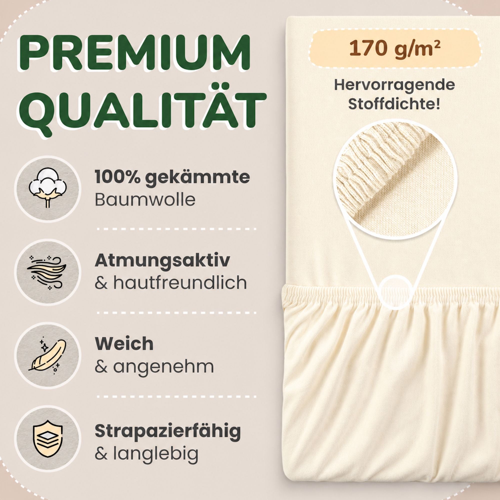 Kinderspannbettlaken von Leevitex im 2er Pack – 100% Jersey-Baumwolle, 70 x 140 cm