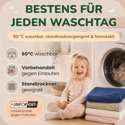 Kinderspannbettlaken von Leevitex im 2er Pack – 100% Jersey-Baumwolle, 70 x 140 cm