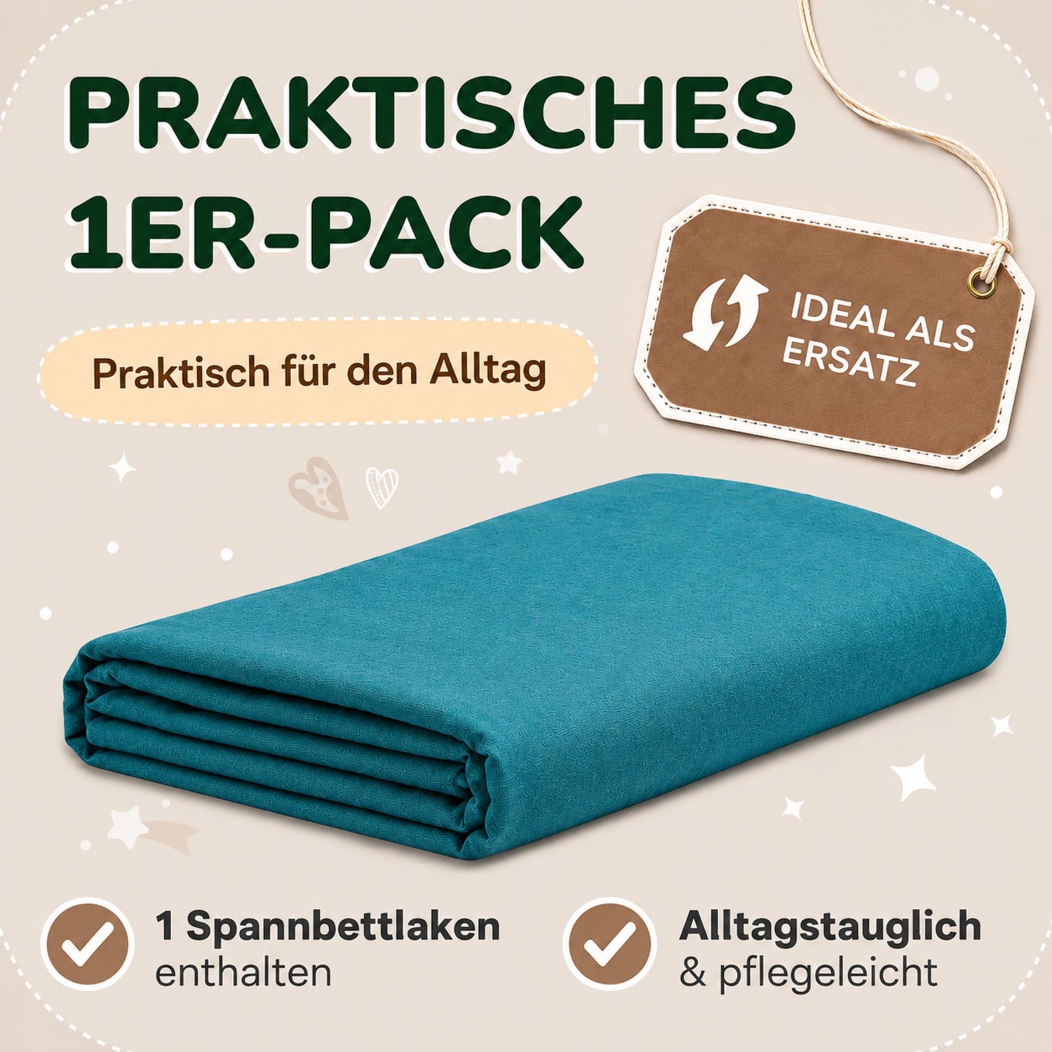 Kinder Spannbettlaken 70 x 140 cm von Leevitex im 1er Pack – 100% Jersey-Baumwolle,