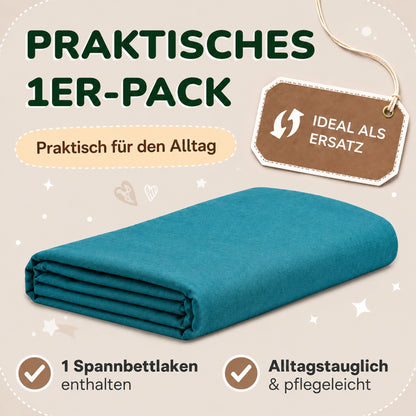 Kinder Spannbettlaken 70 x 140 cm von Leevitex im 1er Pack – 100% Jersey-Baumwolle,