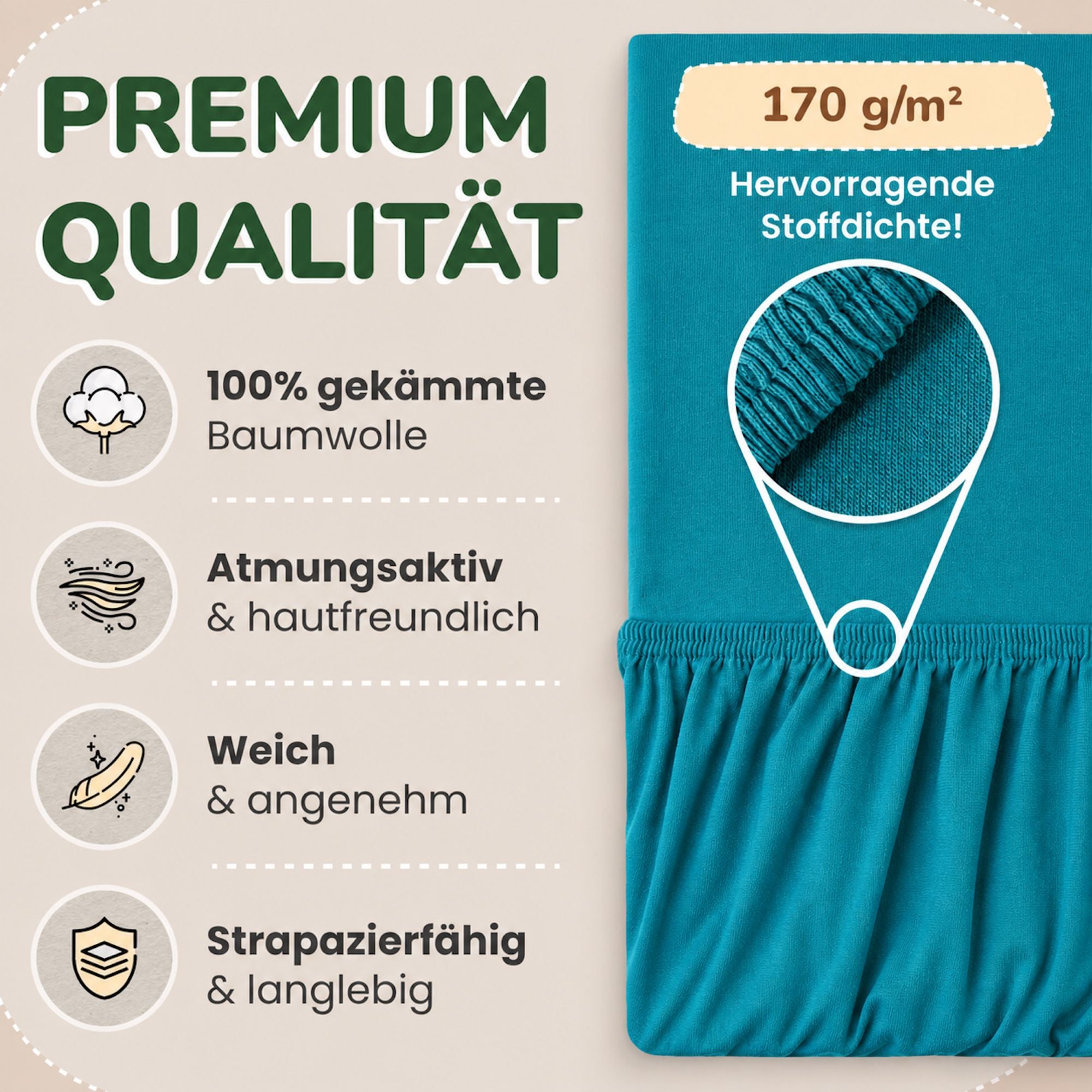 Kinderspannbettlaken von Leevitex im 2er Pack – 100% Jersey-Baumwolle, 70 x 140 cm