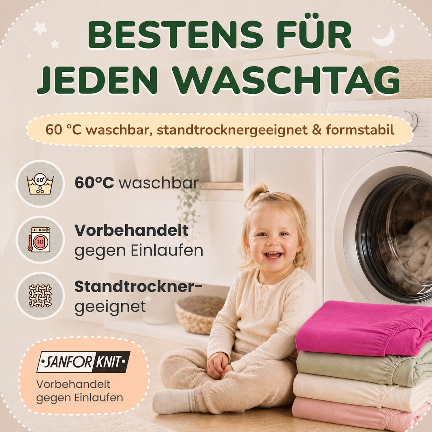 Kinderspannbettlaken von Leevitex im 2er Pack – 100% Jersey-Baumwolle, 70 x 140 cm