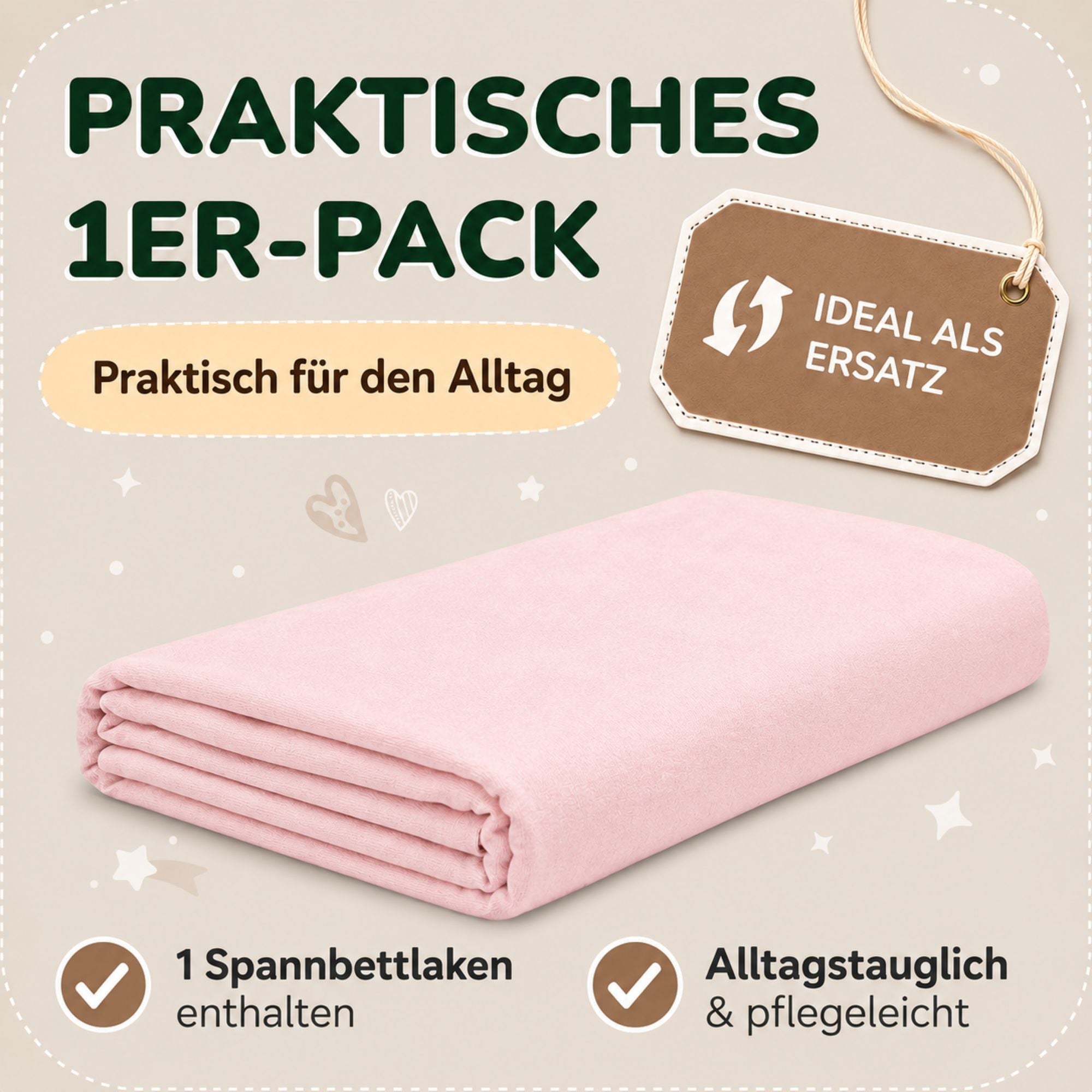 Kinder Spannbettlaken 70 x 140 cm von Leevitex im 1er Pack – 100% Jersey-Baumwolle,