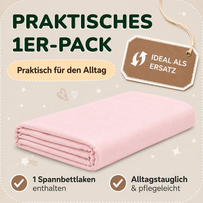 Kinder Spannbettlaken 70 x 140 cm von Leevitex im 1er Pack – 100% Jersey-Baumwolle,