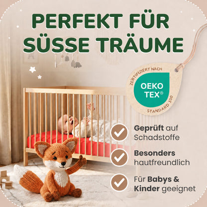 Kinderspannbettlaken von Leevitex im 2er Pack – 100% Jersey-Baumwolle, 70 x 140 cm