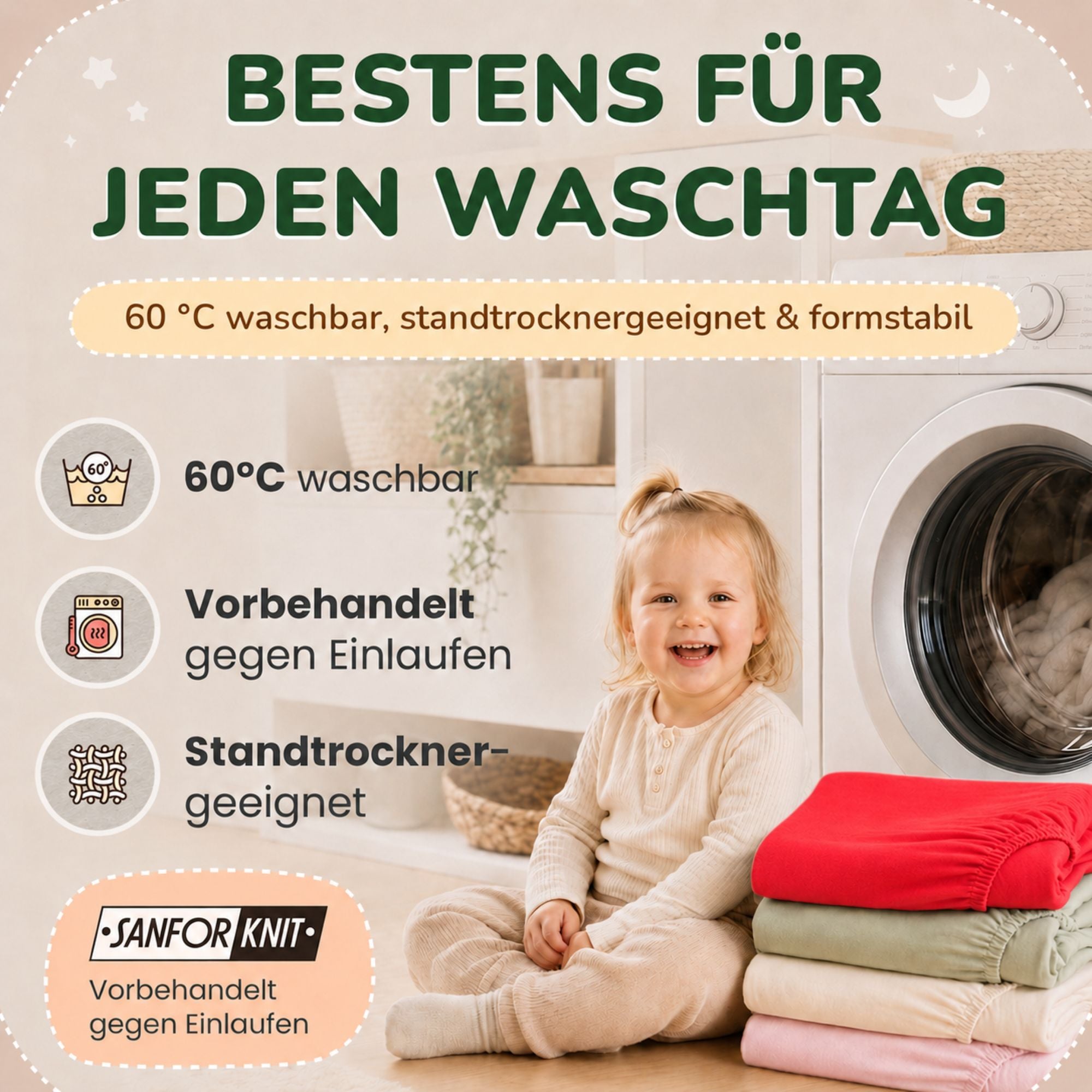 Kinderspannbettlaken von Leevitex im 2er Pack – 100% Jersey-Baumwolle, 70 x 140 cm