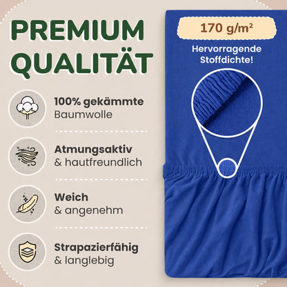 Kinderspannbettlaken von Leevitex im 2er Pack – 100% Jersey-Baumwolle, 70 x 140 cm