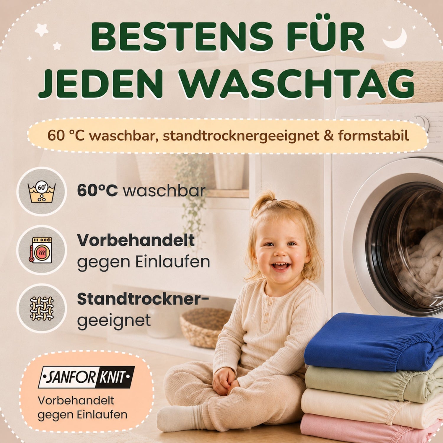 Kinderspannbettlaken von Leevitex im 2er Pack – 100% Jersey-Baumwolle, 70 x 140 cm