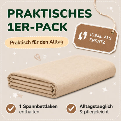 Kinder Spannbettlaken 70 x 140 cm von Leevitex im 1er Pack – 100% Jersey-Baumwolle,