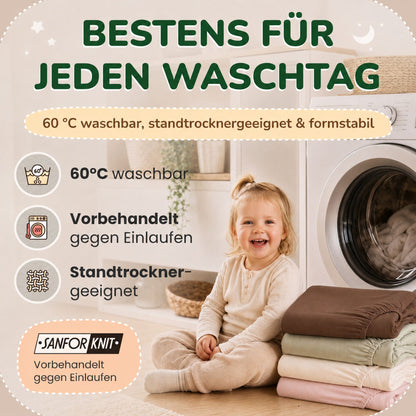 Kinderspannbettlaken von Leevitex im 2er Pack – 100% Jersey-Baumwolle, 70 x 140 cm
