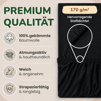 Kinderspannbettlaken von Leevitex im 2er Pack – 100% Jersey-Baumwolle, 70 x 140 cm