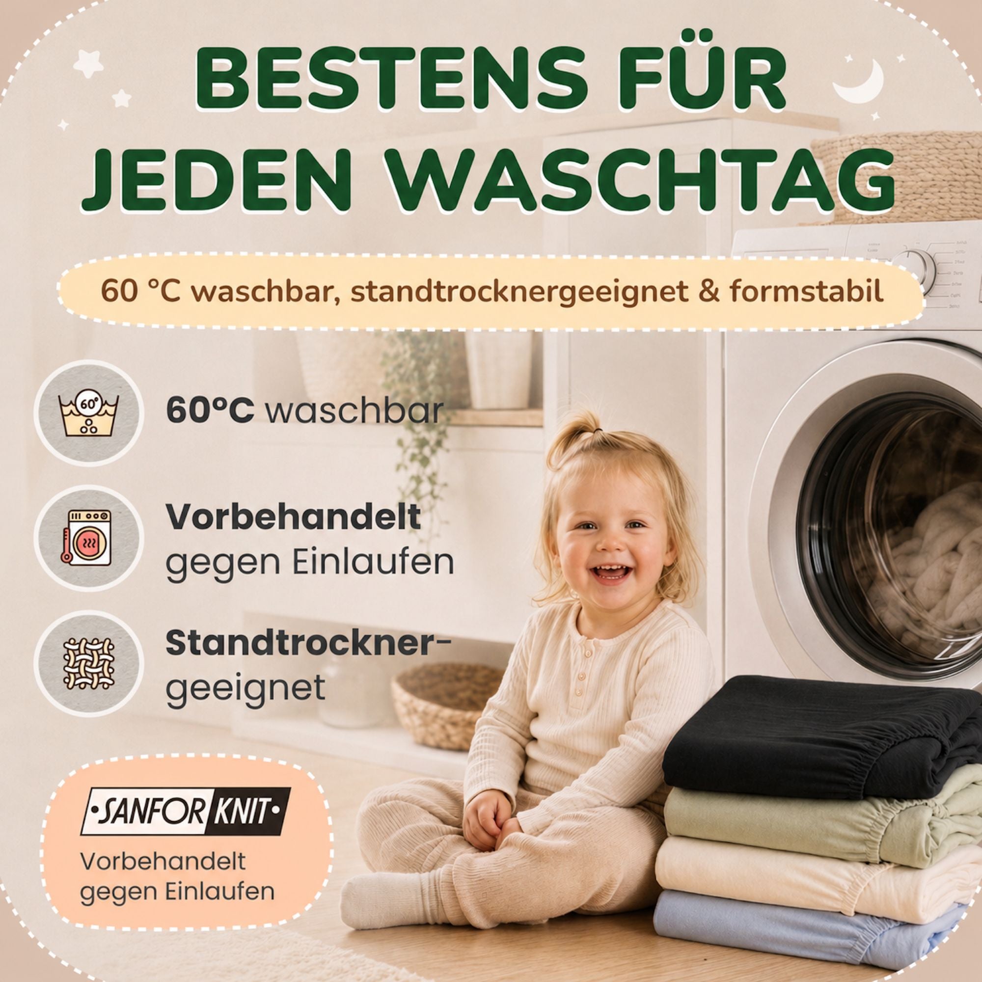 Kinderspannbettlaken von Leevitex im 2er Pack – 100% Jersey-Baumwolle, 70 x 140 cm