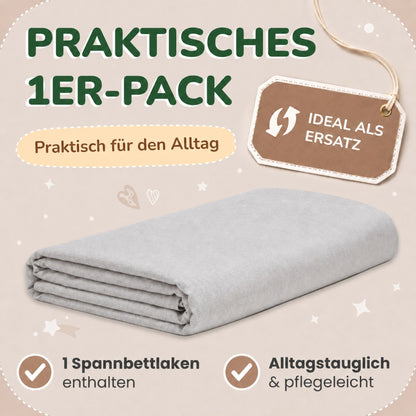Kinder Spannbettlaken 70 x 140 cm von Leevitex im 1er Pack – 100% Jersey-Baumwolle,