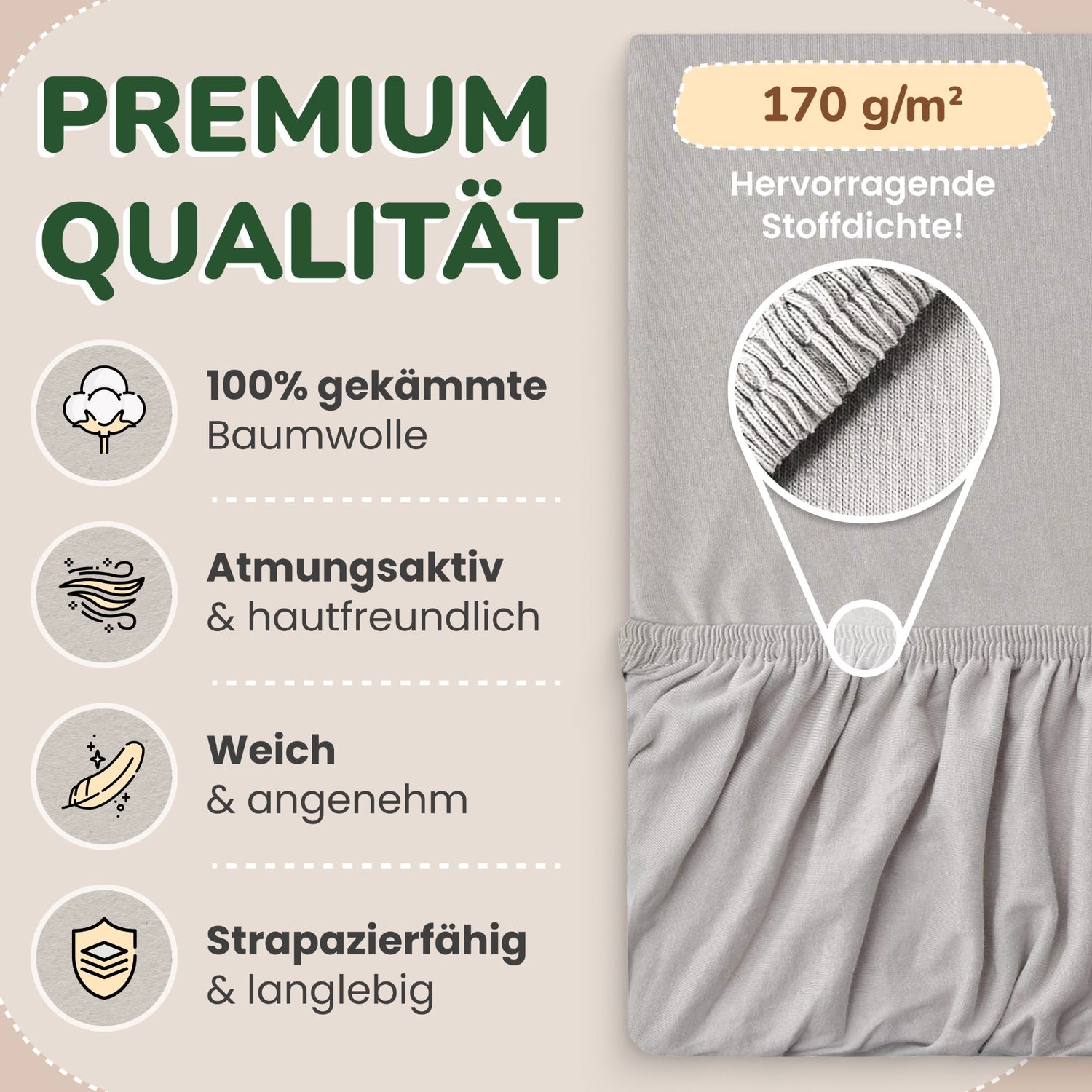 Kinderspannbettlaken von Leevitex im 2er Pack – 100% Jersey-Baumwolle, 70 x 140 cm
