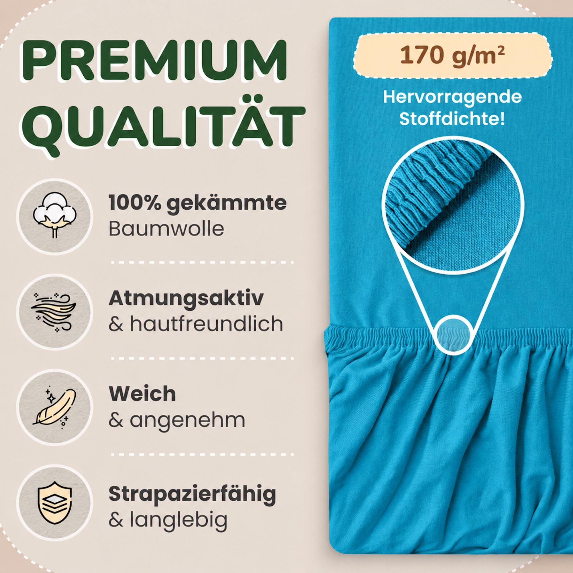 Kinderspannbettlaken von Leevitex im 2er Pack – 100% Jersey-Baumwolle, 70 x 140 cm