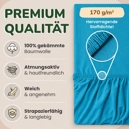 Kinderspannbettlaken von Leevitex im 2er Pack – 100% Jersey-Baumwolle, 70 x 140 cm