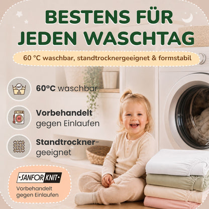 Kinderspannbettlaken von Leevitex im 2er Pack – 100% Jersey-Baumwolle, 70 x 140 cm