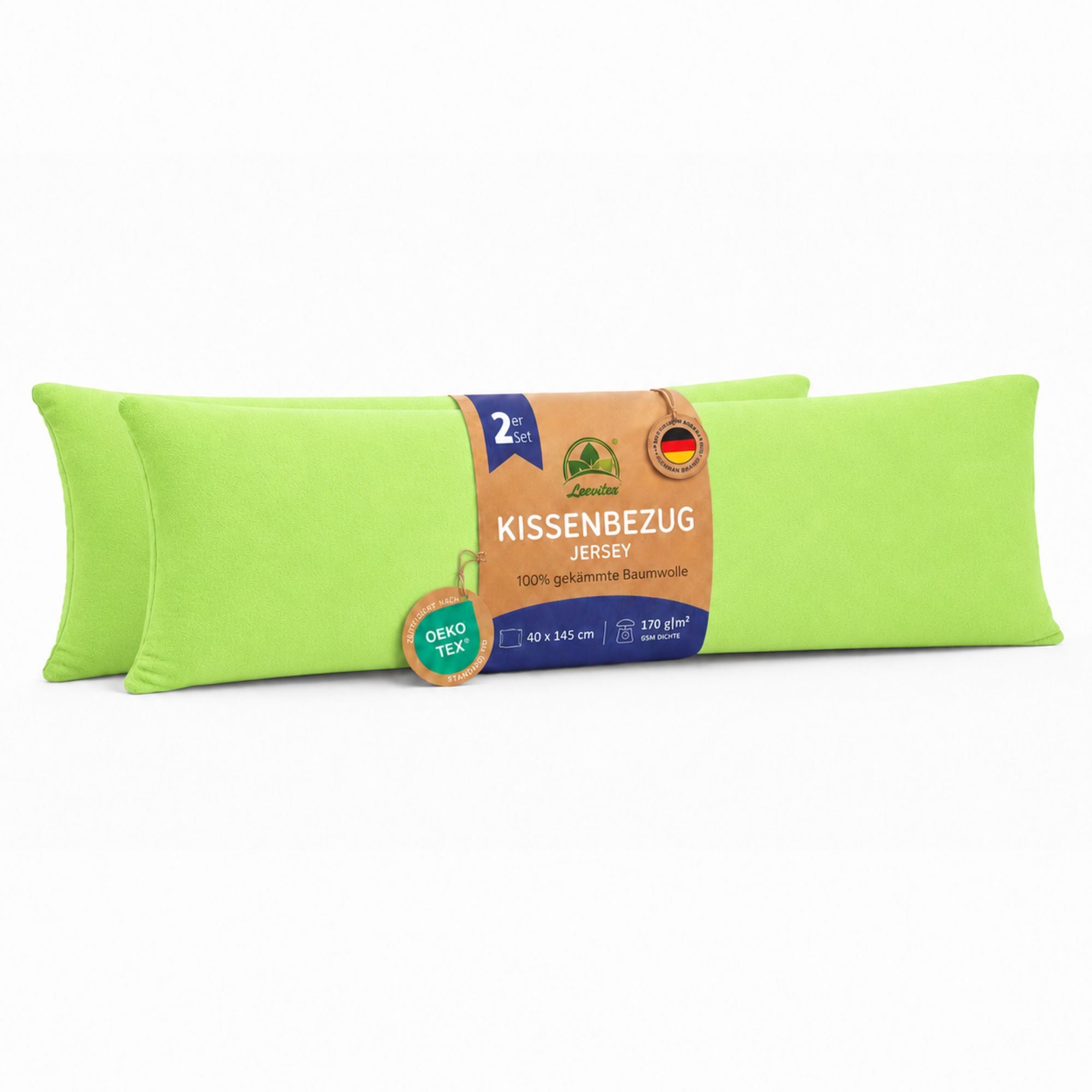 Kissenbezüge 2er Set 40x145 cm - 100% Baumwolle, stilvoll und gemütlich