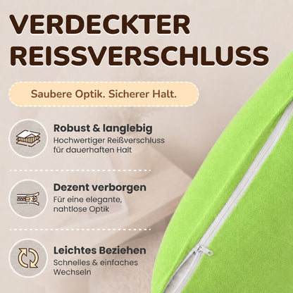 Kissenbezüge 2er Set 40x145 cm - 100% Baumwolle, stilvoll und gemütlich