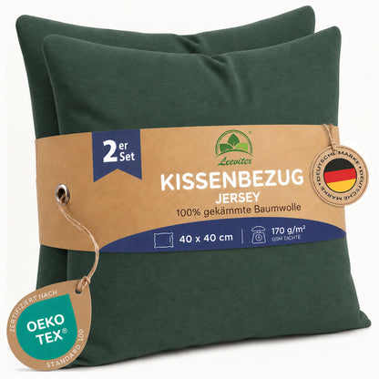 Kissenbezüge 2er Set 40x40 cm - 100% Baumwolle, stilvoll und gemütlich