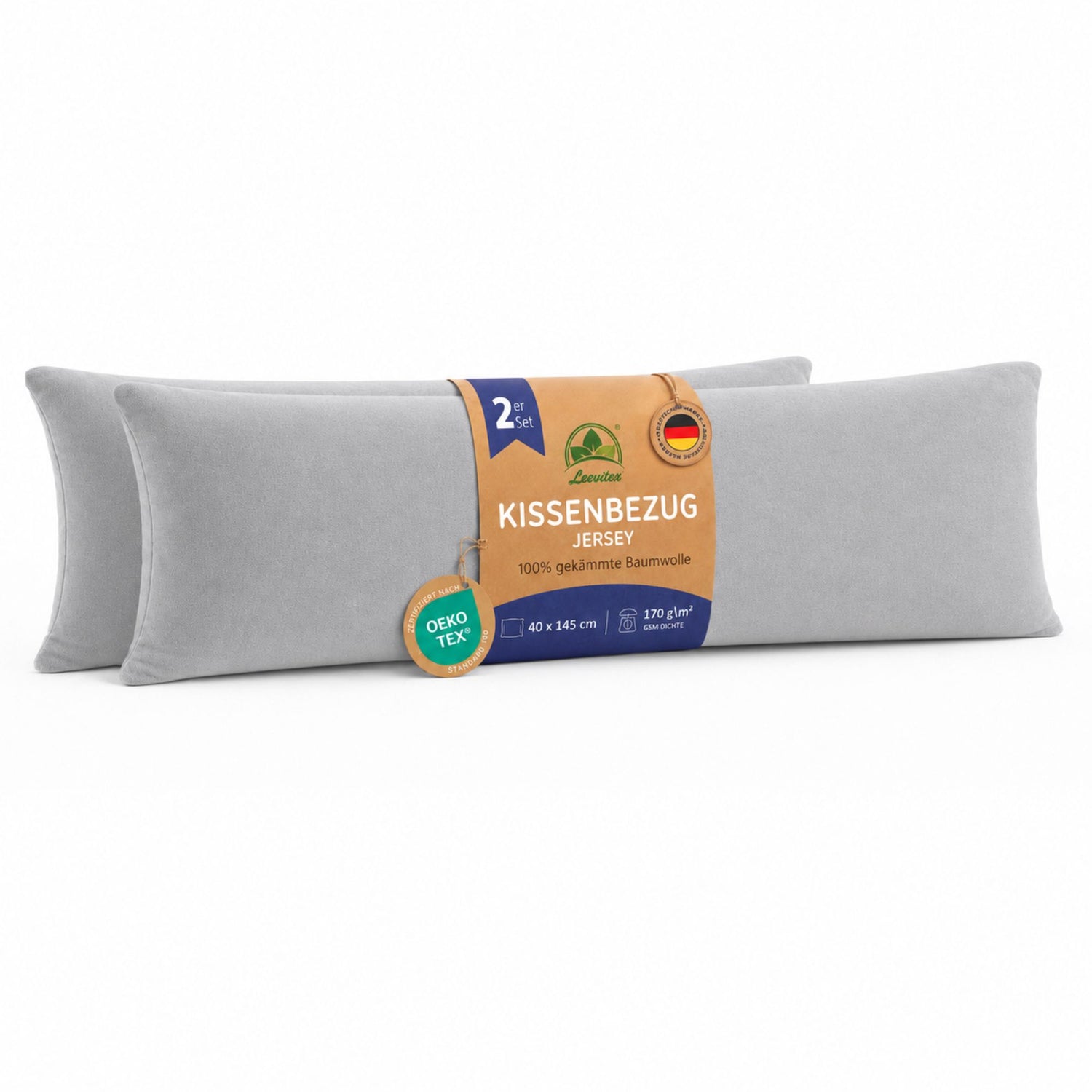 Kissenbezüge 2er Set 40x145 cm - 100% Baumwolle, stilvoll und gemütlich