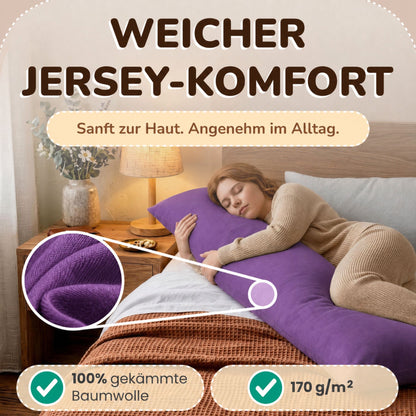 Kissenbezüge 2er Set 40x145 cm - 100% Baumwolle, stilvoll und gemütlich